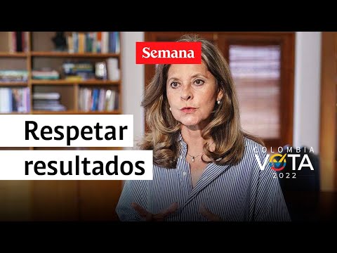 Vicepresidenta, Marta Lucía Ramírez pide respetar los resultados | Elecciones 2022