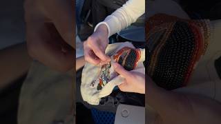 Beading on a bus in Mexico as a textile designer