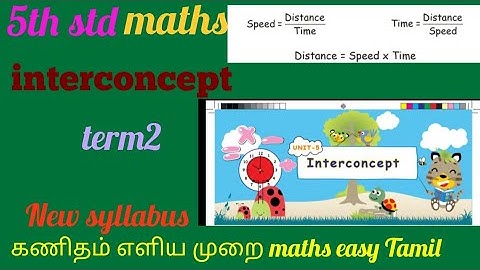 5th std maths interconcept /Relation between speed, time and Distance chapter5 term2