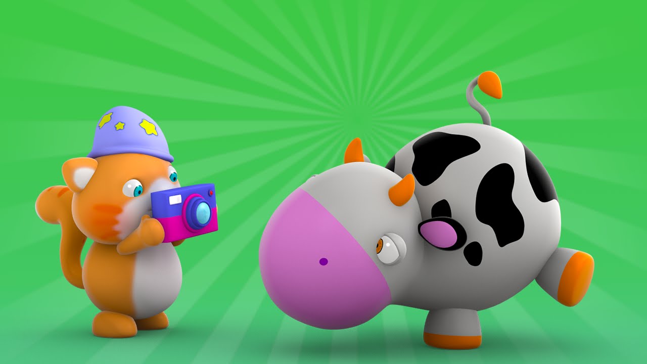Looi the Cat | 3D Animation for Kids | Cow | Animal Toy ...