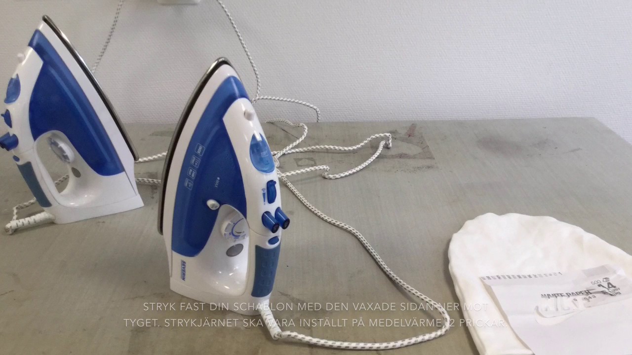 Textiltryck med enkel schablon