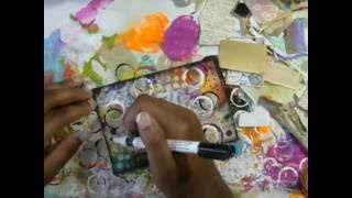 how to make mixed media postcards/ Mail Art