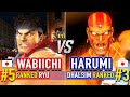 SF6 🔥 WABIICHI (#5 Ranked Ryu) vs HARUMI (#3 Ranked Dhalsim) 🔥 Street Fighter 6 High Level Gameplay