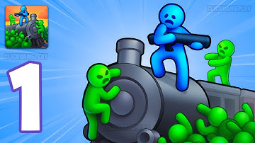 Train Defense: Zombie Game Gameplay Walkthrough Part 1 - Tutorial Zombie Defense (Android,iOS)