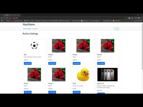Commerce Project | CS50’s Web Programming with Python and JavaScript