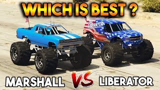 GTA 5 ONLINE : LIBERATOR VS MARSHALL (WHICH IS BEST MONSTER TRUCK ?)