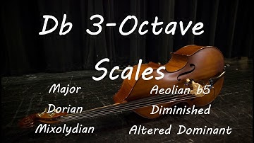 3-Octave Double Bass Scale Fingerings, Db | Free Download