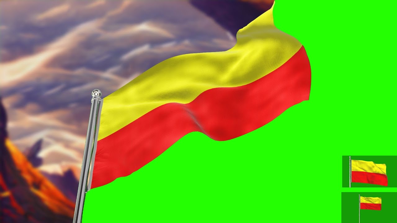 Karnataka Flag | #Template | Background | #kannada flag 2021 - YouTube