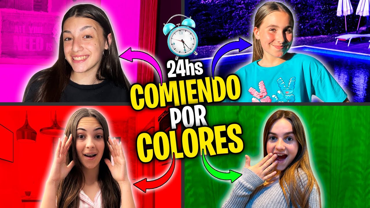 24H COMIENDO POR COLORES CON LAS CHICAS DE LA CASA