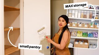ULTIMATE PANTRY MAKEOVER W/ MAX STORAGE *BUDGET FRIENDLY* (custom DIY organization solutions)