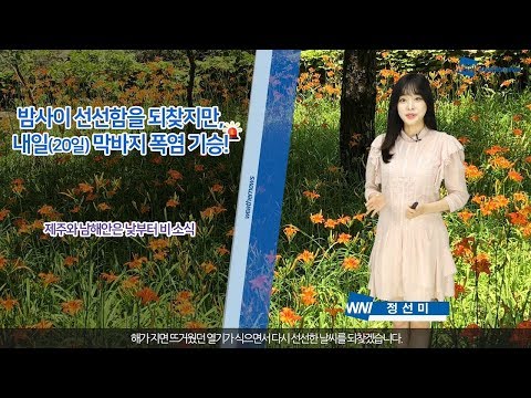 [웨더뉴스] 내일의 날씨 (8월 19일 16시 기준)