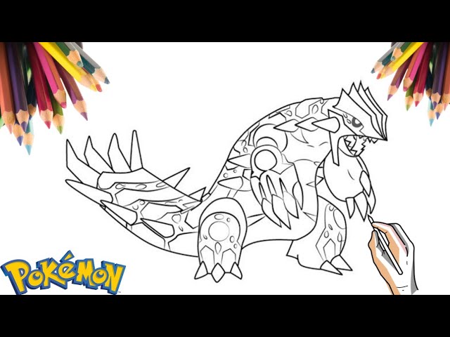 Pokemon Groudon para colorir - Imprimir Desenhos