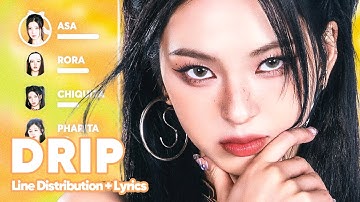 BABYMONSTER - DRIP (Line Distribution + Lyrics Karaoke) PATREON REQUESTED