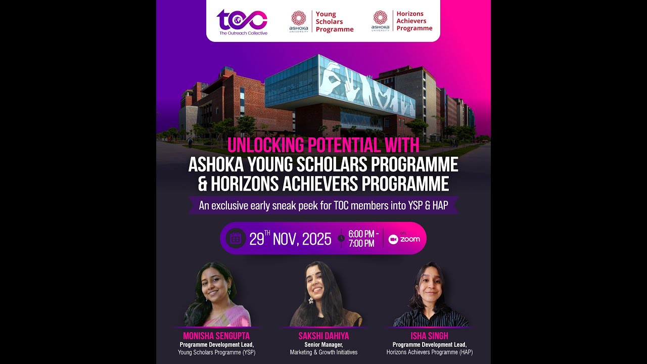 Unlocking Potential with Ashoka Young Scholars Programme & Horizons Achievers Programme