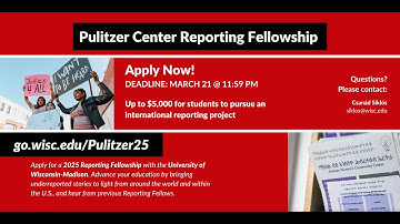 Pulitzer Center Reporting Fellowship Info Session