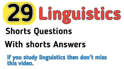 Short question of linguistics with answers |  Linguistics | Linguistics terms |#linguistics #english