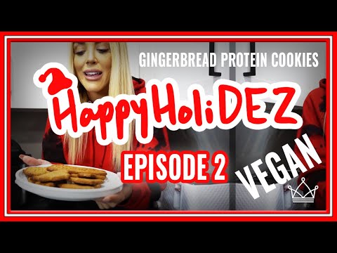 VEGAN GINGERBREAD PROTEIN COOKIES | HAPPY HOLIDEZ | EPISODE 2 | HOLIDAY BAKING | @Ghostlifestyle…