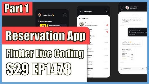 [Flutter] Flutter Live Coding EP1478 (Reservation App Part 1)