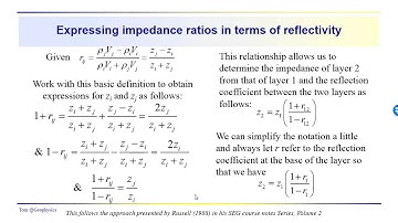 Geophysics: Seismic - impedance estimation through recursive inversion