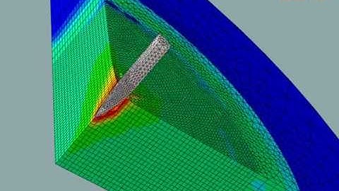 Bullet Penetrating Armor Plate - Simulation