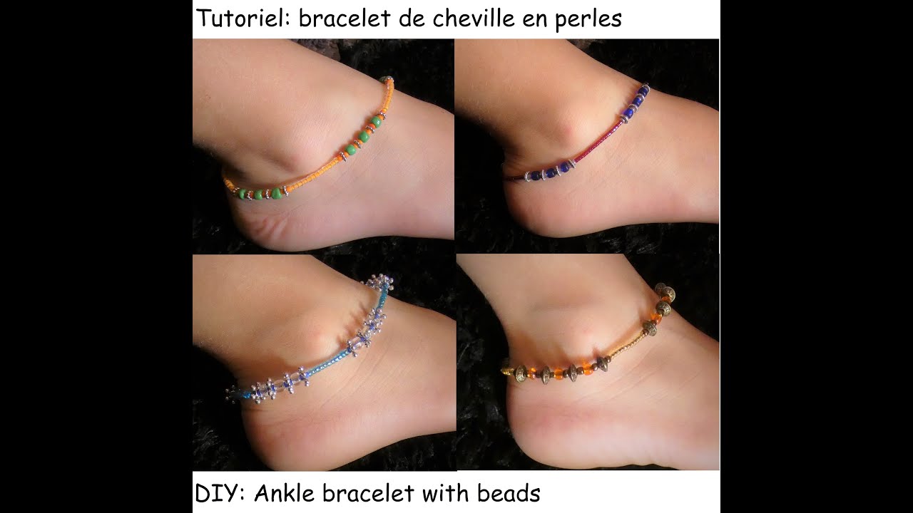 Tutoriel: bracelet de cheville en perles (DIY: ankle bracelet with