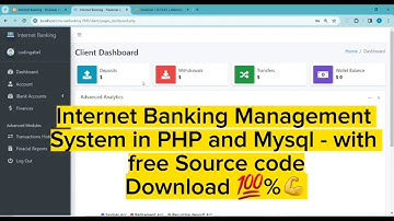 Internet Banking Management System in PHP and MySQL with free Source code 💯 Download 🔥💪