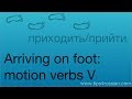 Russian Verbs of Motion V: Arriving on Foot