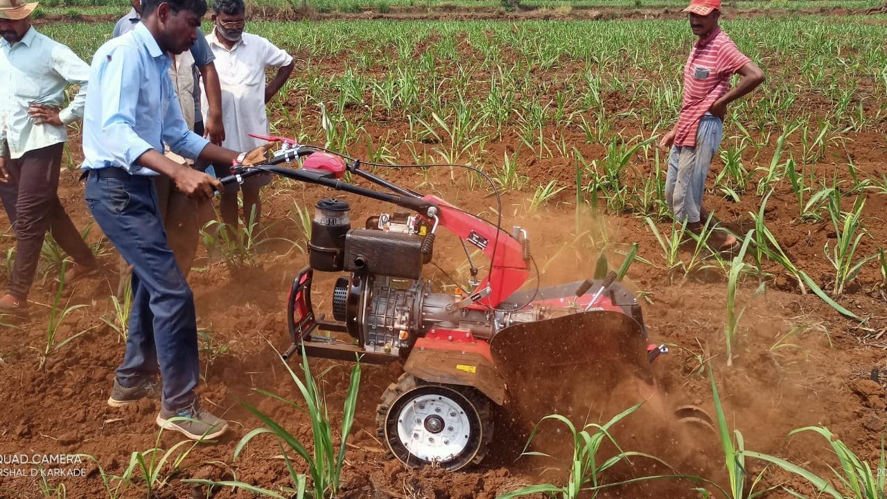 VST RT 70...behind rotor weeder