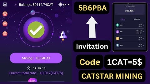Get Free 800 CAT | CATSTAR Mining | Withdrawal | Invitation Code | Spaceships | Supernode