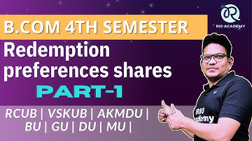 Redemption of preference shares | B.com 4th Sem CORPORATE ACCOUNTING | problems and solution