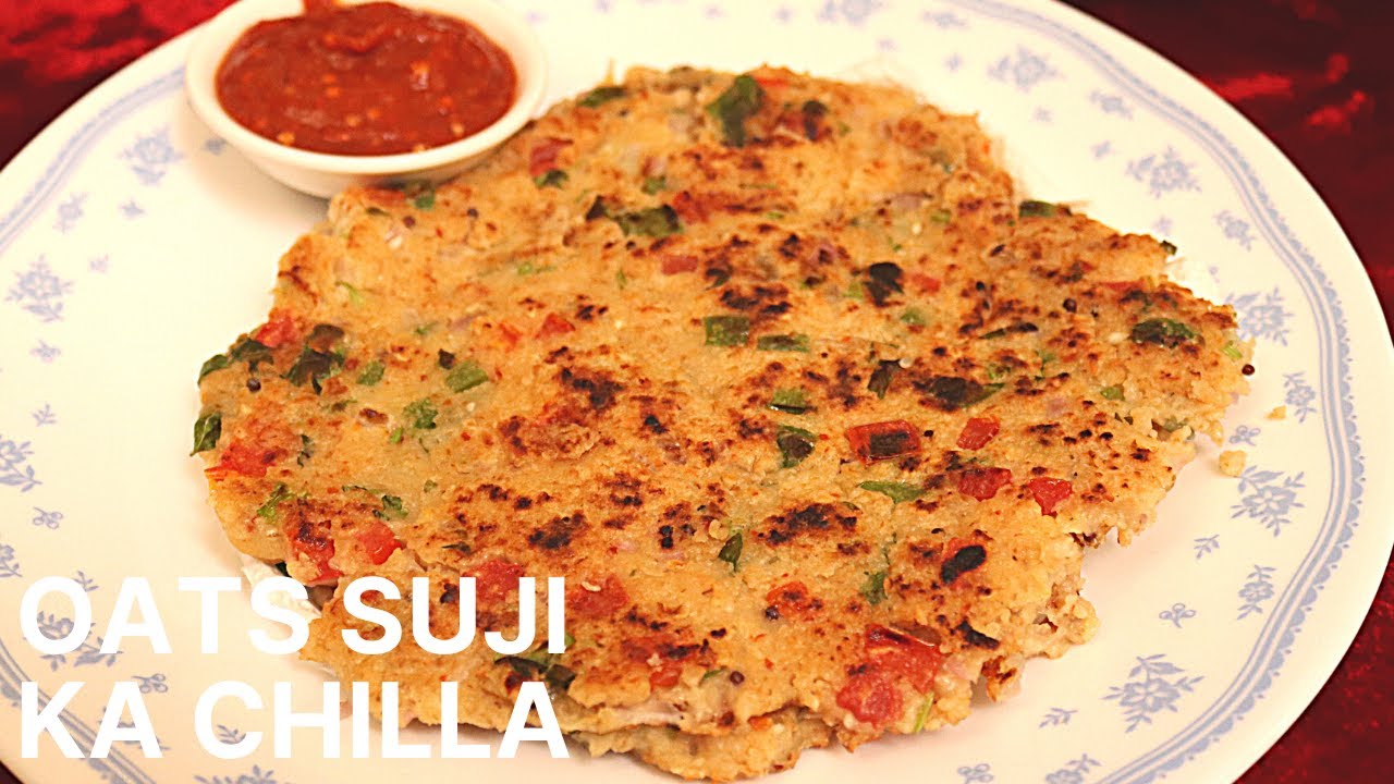 Oats Suji ka chilla | Oats Semolina pancake | Oats Suji vegies puda | Healthy Indian breakfast | Chilli & Chai By Arti Dara