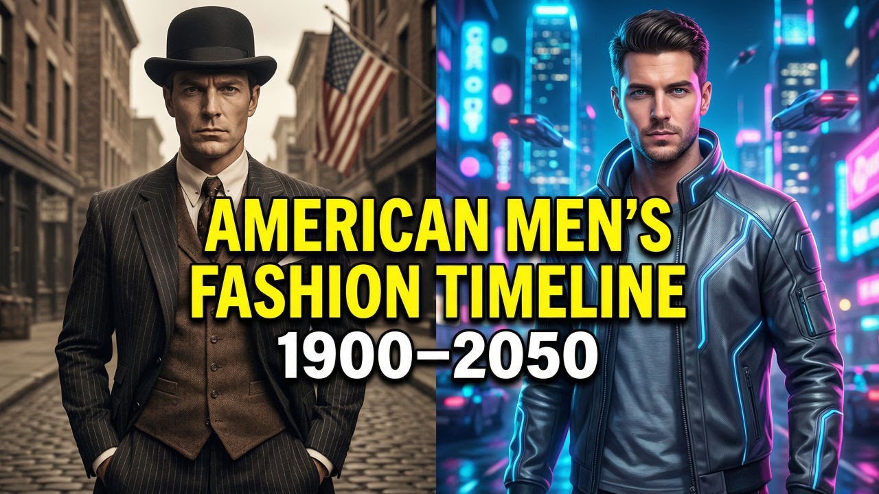 American Men’s Fashion Timeline 1900–2050  Young vs Older Men Style Evolution
