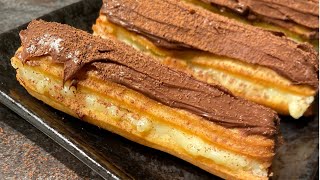 هتدمنوا الاكليير بعد ما تجربوا الوصفه دى. Eclairs Recipe by Sara Hijab