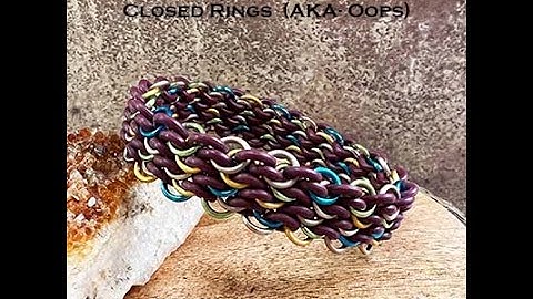 Oops Weave with Closed Rings - Unbalanced European 4 in 1 Chainmaille Weave with Closed Rings