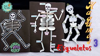 Esqueleto con reciclaje| Desde My Taller Escolar