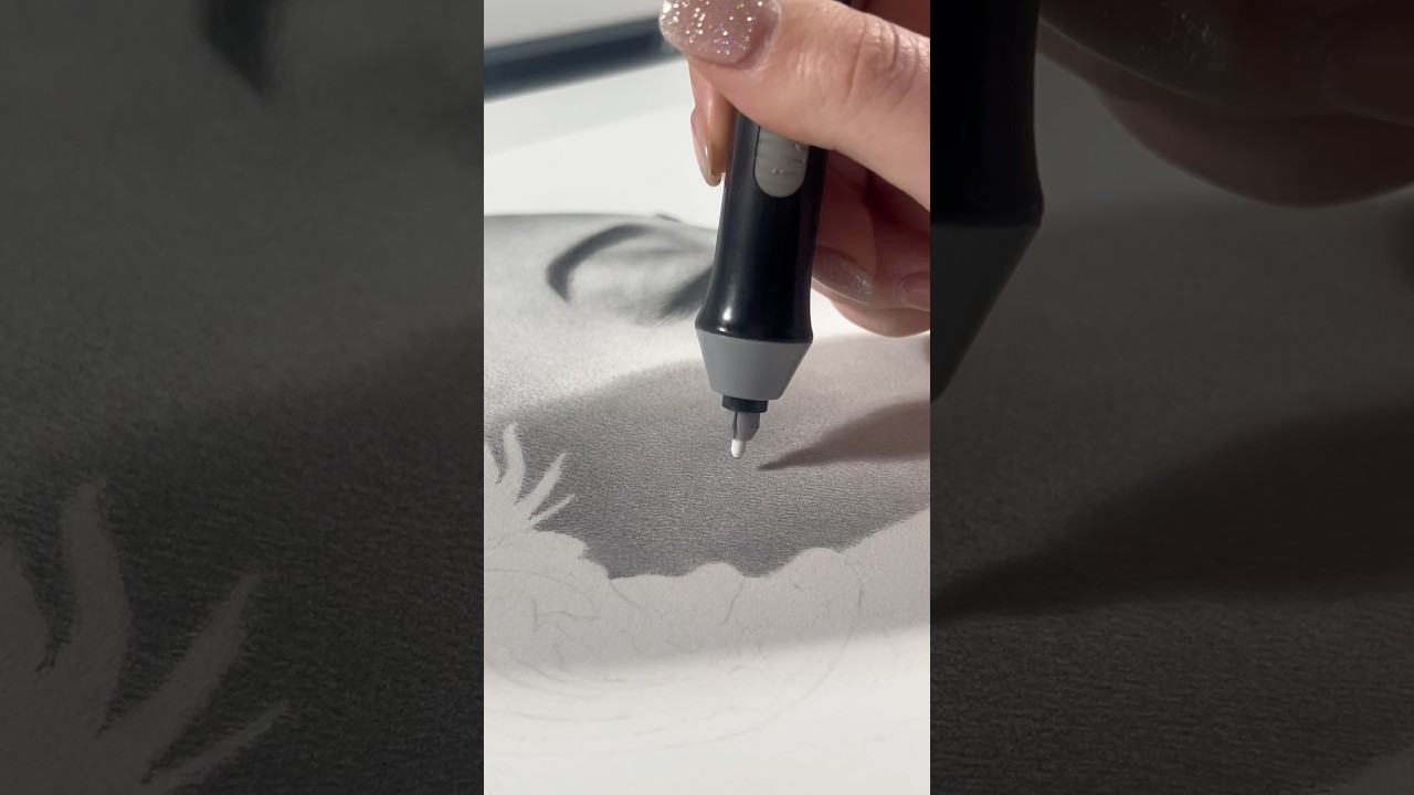 I use my electric eraser on for sharp highlights, and off for soft blends. 