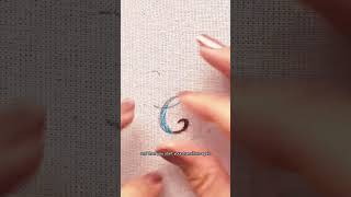 How to embroider letter C #embroidery #handembroidery #shorts