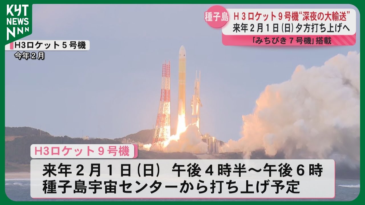 H3ロケット9号機2026年2月1日夕方打ち上げ 準天頂衛星システム