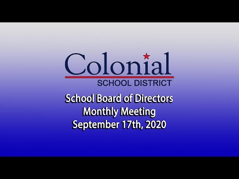 September School Board Meeting - 9/17/20