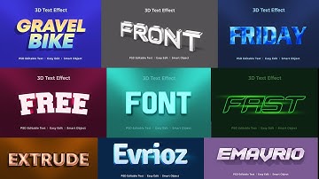 34+ 3D Text Effect in PSD Photoshop Tutorial Part 71