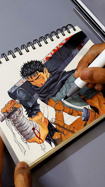 ✨Drawing Guts From Berserk✨ #shorts #beserk #guts
