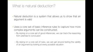 Lesson 5.1: Overview of natural deduction