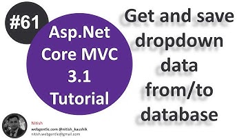 (#61) Get and save dropdown data in database | Asp.Net Core tutorial