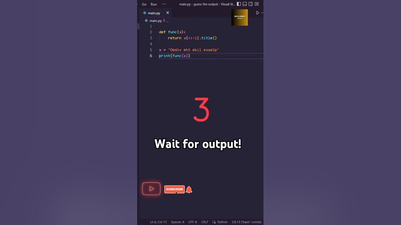 Guess the output of python program python tutorial coding 