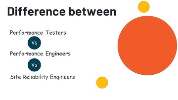 Difference between Performance Tester,  Performance Engineer and SREs #performancetesting