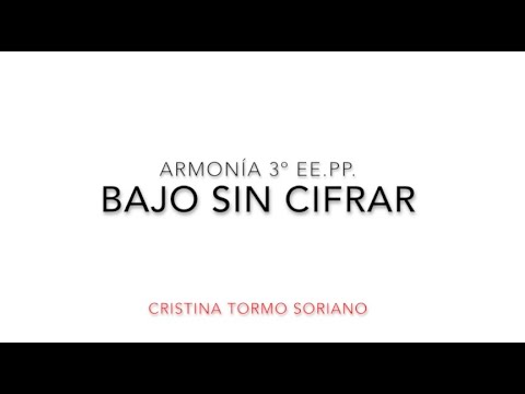 Realización de un bajo sin cifrar con E.F. y 1ª inversión