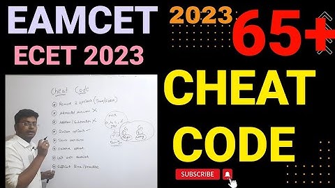 EAMCET CHEAT CODE 2023|ECET CHEAT CODE 2023|AP EAMCET 2023 CHEAT CODE|TS EAMCET 2023 CHEAT CODE