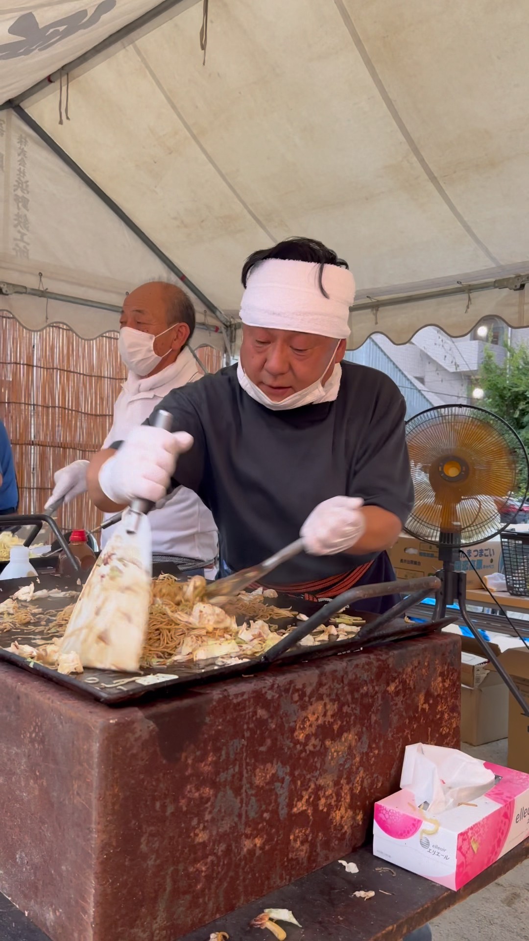渋江東町会名物！キャベツたっぷり焼きそば大人気！ふれあい渋江納涼