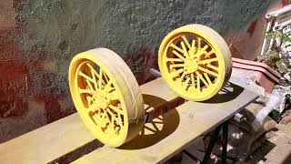 2" Fowler Showman's Traction Engine finished rear wheels and third shaft gear blanks