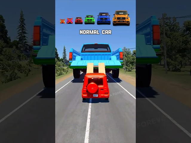 Big & Small Cars vs Moving Pickup Trunk
